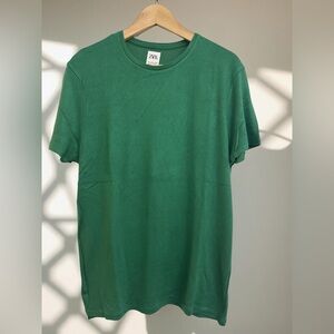 Zara Men's Vibrant Green Short Sleeve Knit